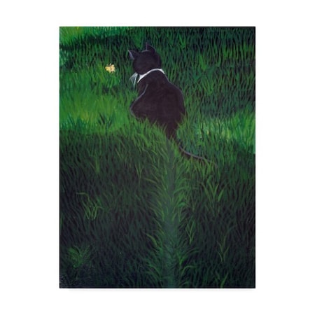 Jan Panico 'Lila Lovebug Chasing A Butterfly' Canvas Art,24x32